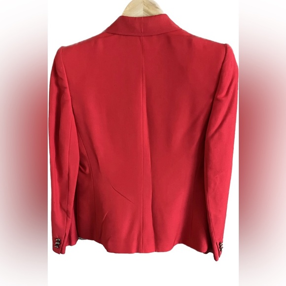 Saks Fifth Avenue Joesph Picone red blazer with matching skirt.Size 8 Valentine - Picture 6 of 16